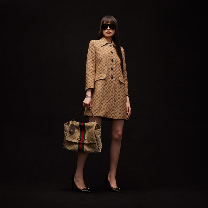 GUCCI Paparazzo Large Top Handle Bag Leather #383704