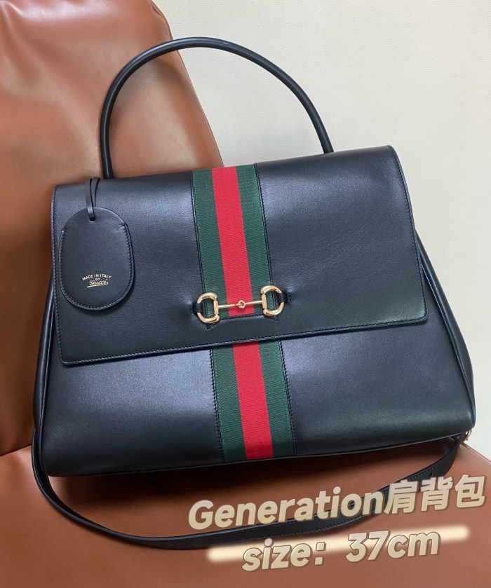 GUCCI Paparazzo Large Top Handle Bag Leather #383704