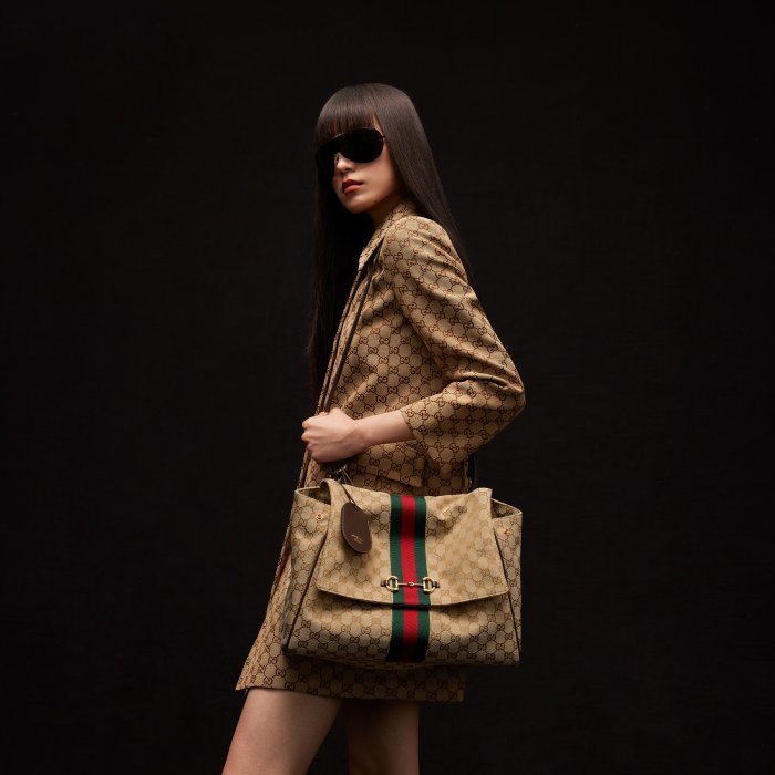 GUCCI Paparazzo Large Top Handle Bag Leather #383704