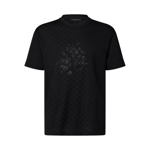 LOUIS VUITTON Embroidered Signature T-Shirt 1AJRHM #383485