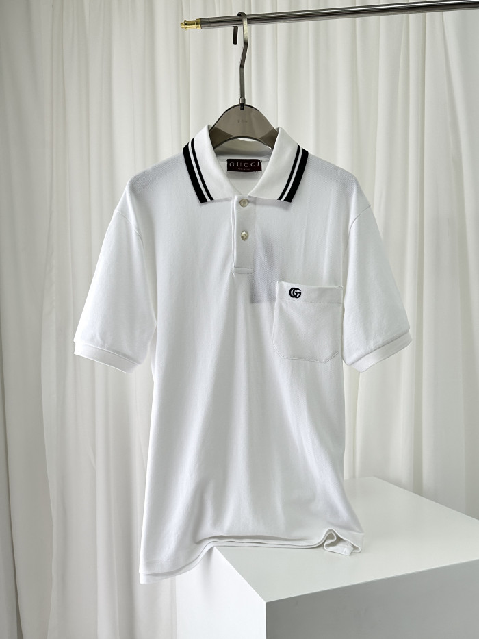 GUCCI Cotton Piquet Polo Shirt With Embroidery #383712