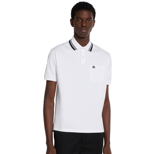 GUCCI Cotton Piquet Polo Shirt With Embroidery #383712