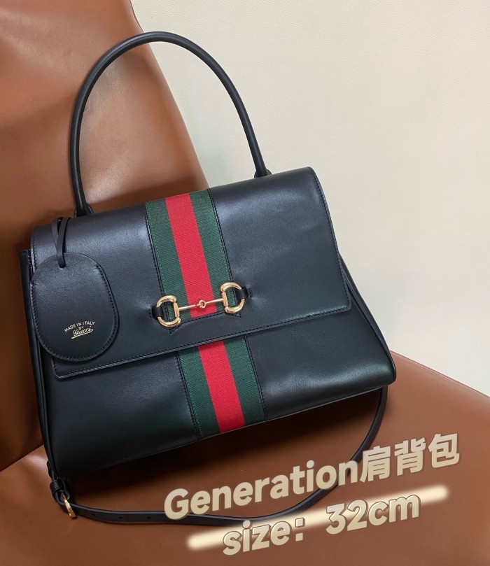 GUCCI Paparazzo Medium Top Handle Bag Leather #383705