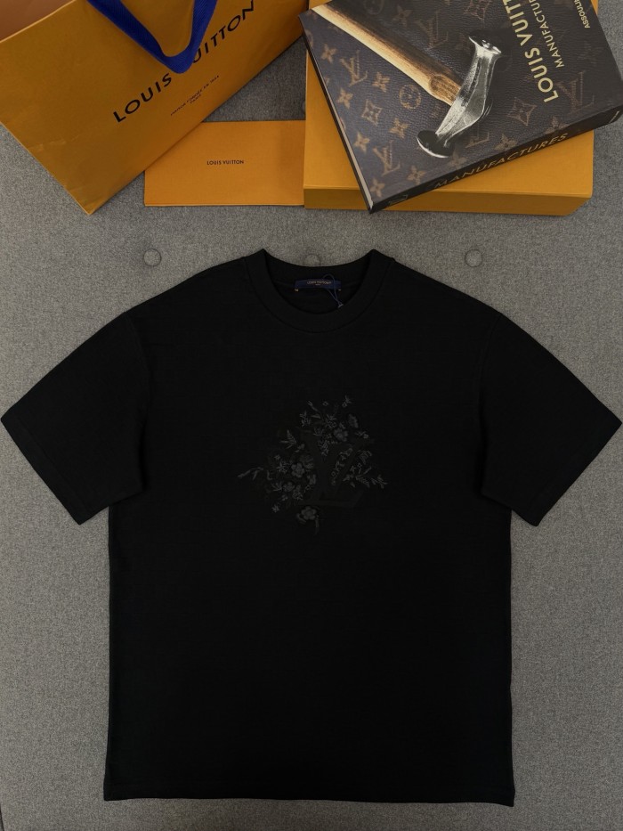 LOUIS VUITTON Embroidered Signature T-Shirt 1AJRHM #383485