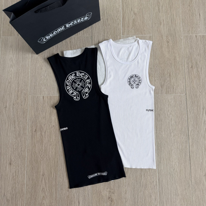 Chrome Hearts Knitted Horseshoe Print Vest #383721