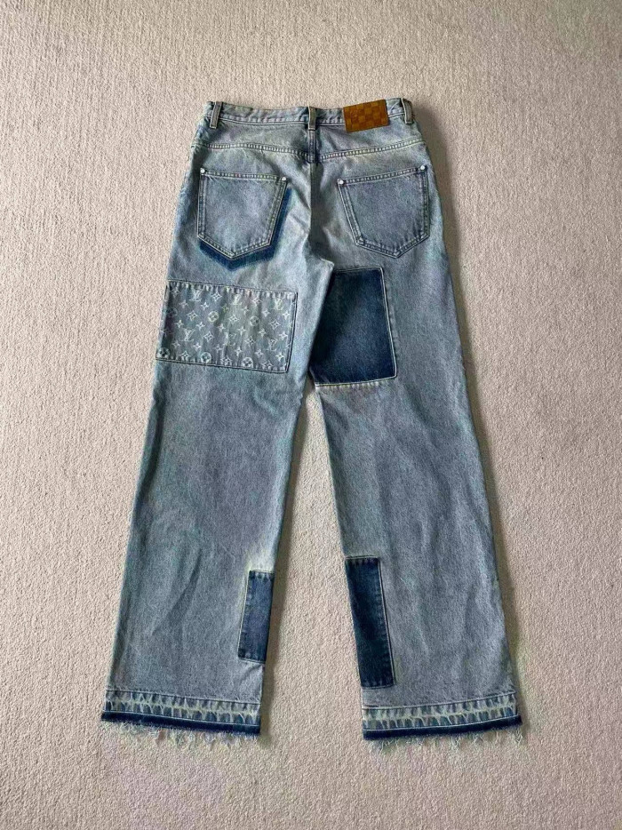 LOUIS VUITTON Signature Patchwork Denim Pants #383683