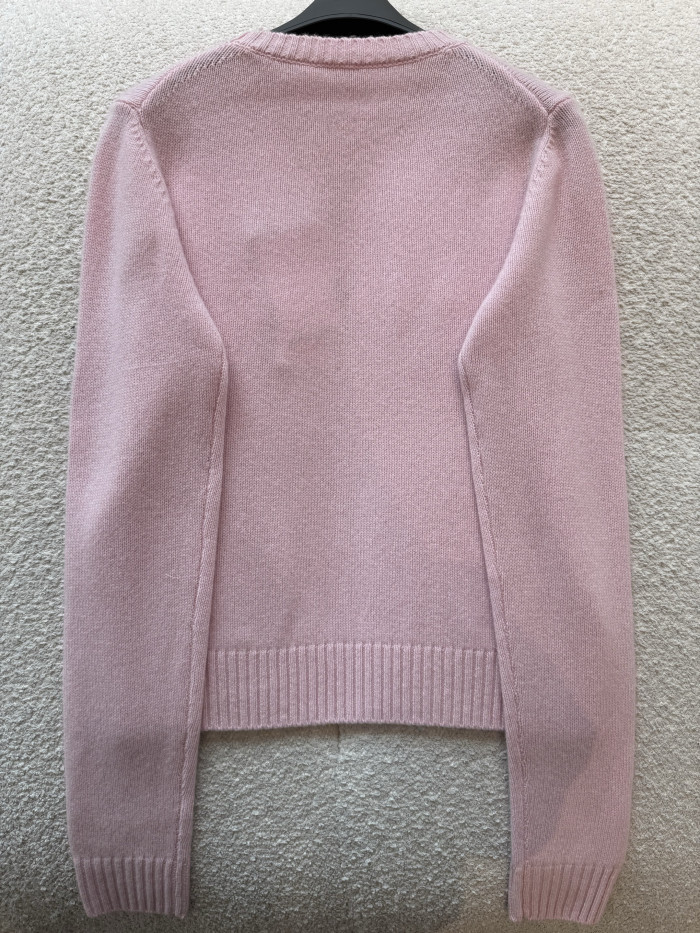 DIOR No Dior No Dietrich Embroidered Sweater Cashmere Knit #383786