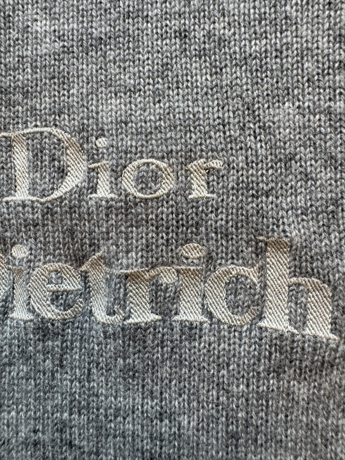 DIOR No Dior No Dietrich Embroidered Sweater Cashmere Knit #383786