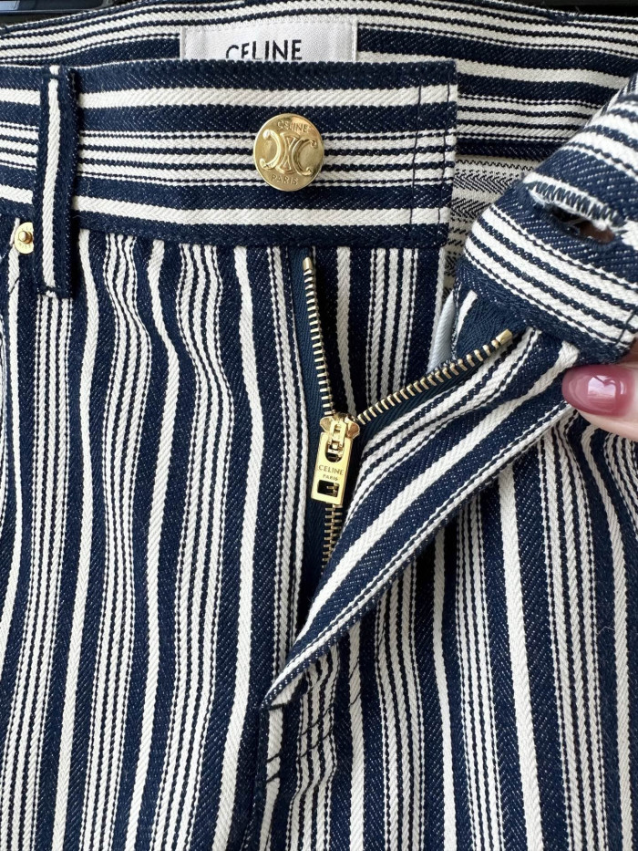 Celine Vertical Striped Jeans #378573
