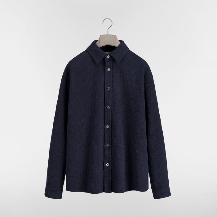 DIOR Dior Oblique Shirt and Long Regular Jeans Navy Blue Cotton Jacquard #383851