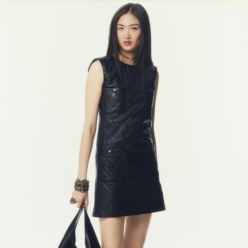 Chanel Diamond Check Sheepskin Sundress #383839