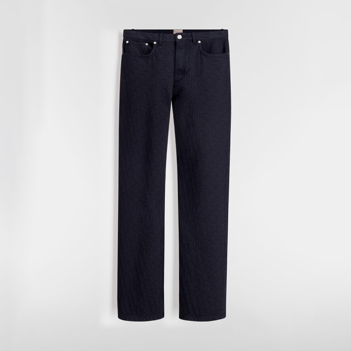 DIOR Dior Oblique Shirt and Long Regular Jeans Navy Blue Cotton Jacquard #383851