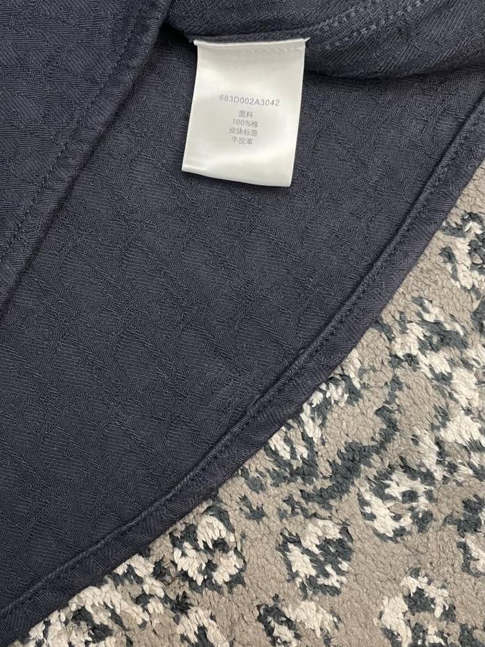 DIOR Dior Oblique Shirt and Long Regular Jeans Navy Blue Cotton Jacquard #383851