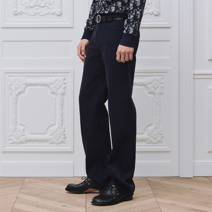 DIOR Dior Oblique Shirt and Long Regular Jeans Navy Blue Cotton Jacquard #383851