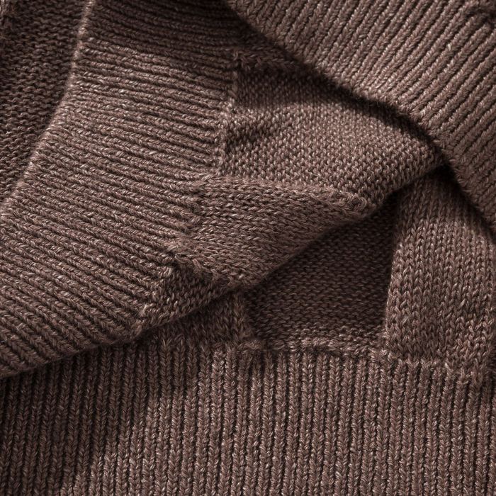 Brunello Cucinelli Rib knit polo for Man in Hazelnut  #383708