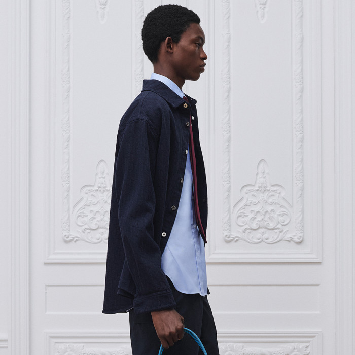 DIOR Dior Oblique Shirt and Long Regular Jeans Navy Blue Cotton Jacquard #383851
