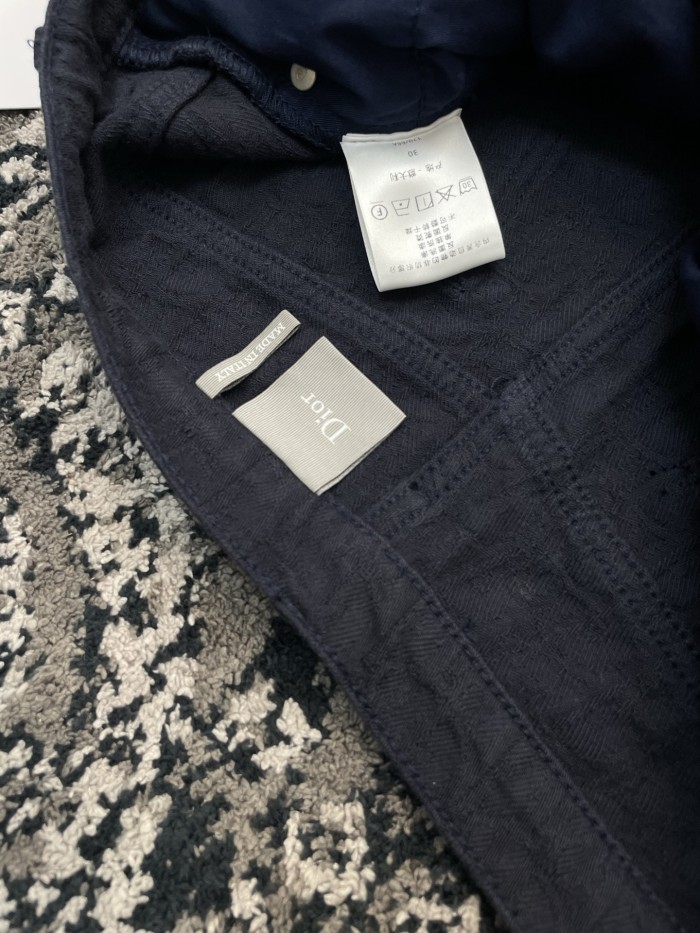 DIOR Dior Oblique Shirt and Long Regular Jeans Navy Blue Cotton Jacquard #383851