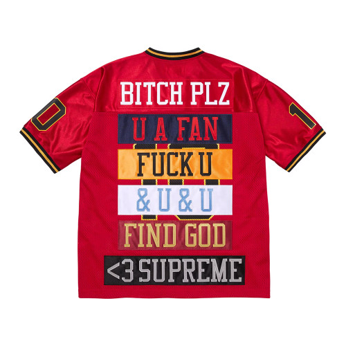 Supreme Mesh Football Short Sleeve Find God Football Jersey #383816