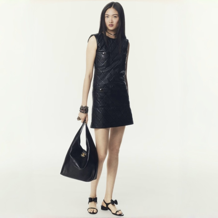 Chanel Diamond Check Sheepskin Sundress #383839