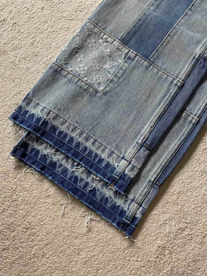 LOUIS VUITTON Signature Patchwork Denim Pants #383683