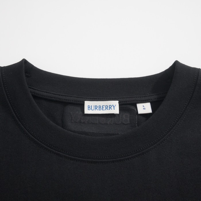 Burberry Check Trim Cotton T-shirt #383937