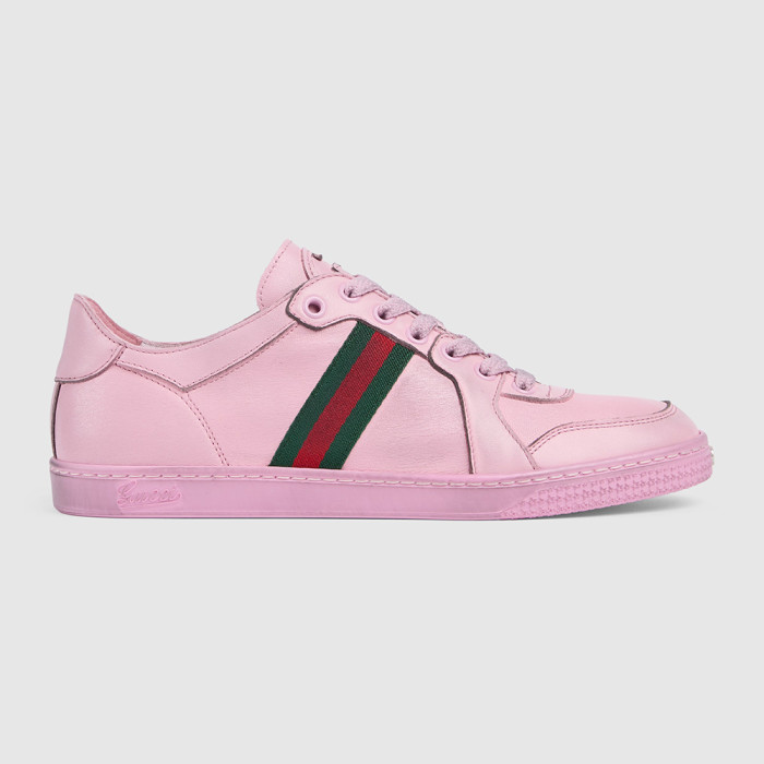 GUCCI Men's Stretch Low-top Sneaker in Sand and  GG canvas #383928