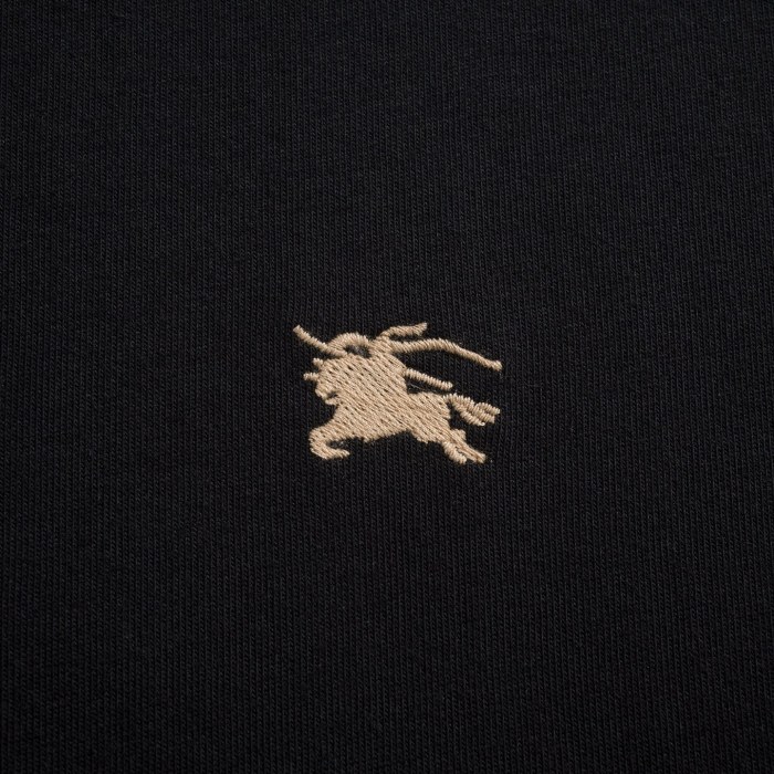 Burberry Check Trim Cotton T-shirt #383937