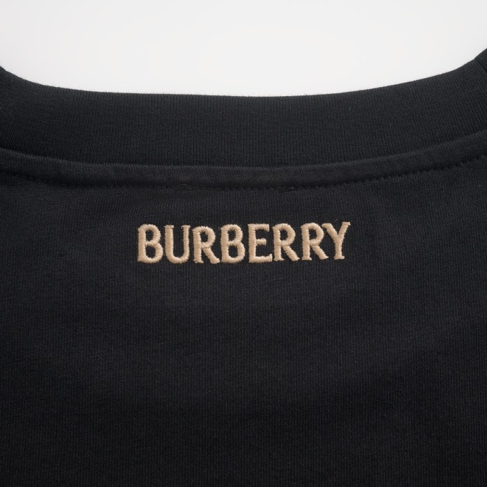 Burberry Check Trim Cotton T-shirt #383937