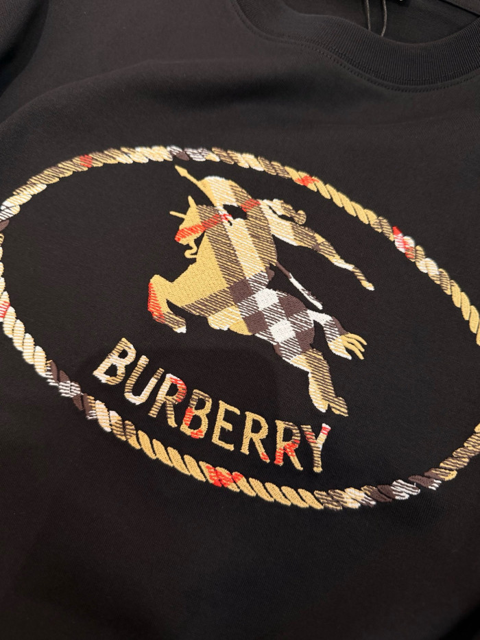 Burberry Check Knight Stamp Cotton T-shirt #383970