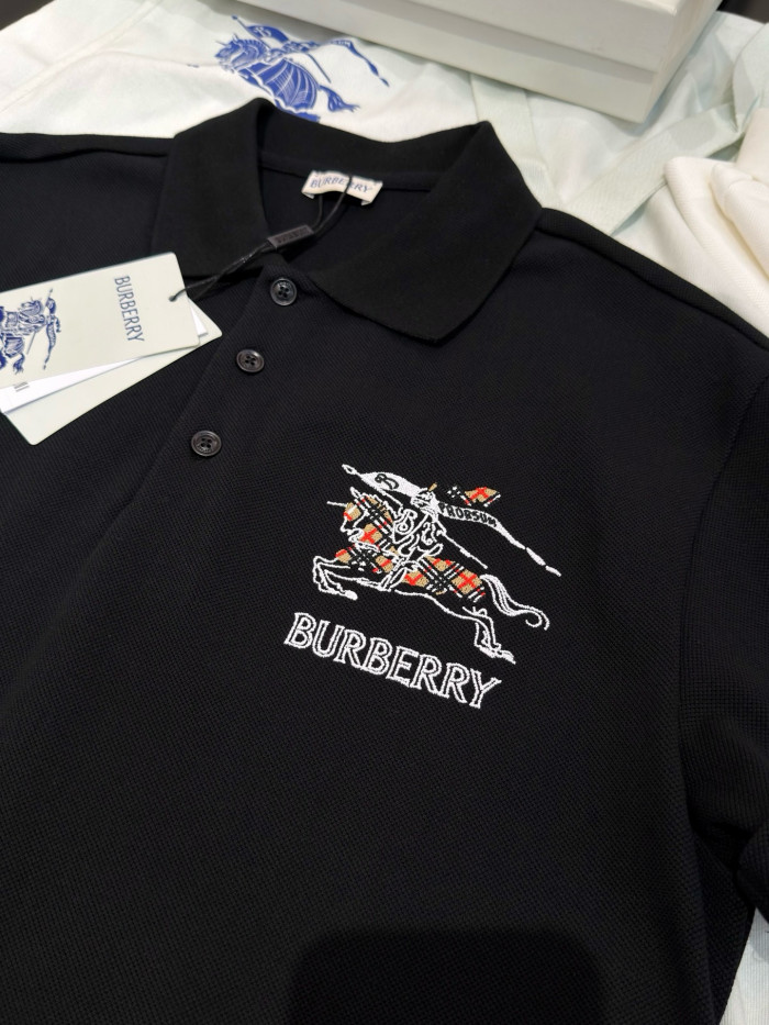 Burberry Knight Logo Cotton Polo Shirt #383973