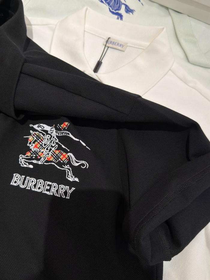 Burberry Knight Logo Cotton Polo Shirt #383973