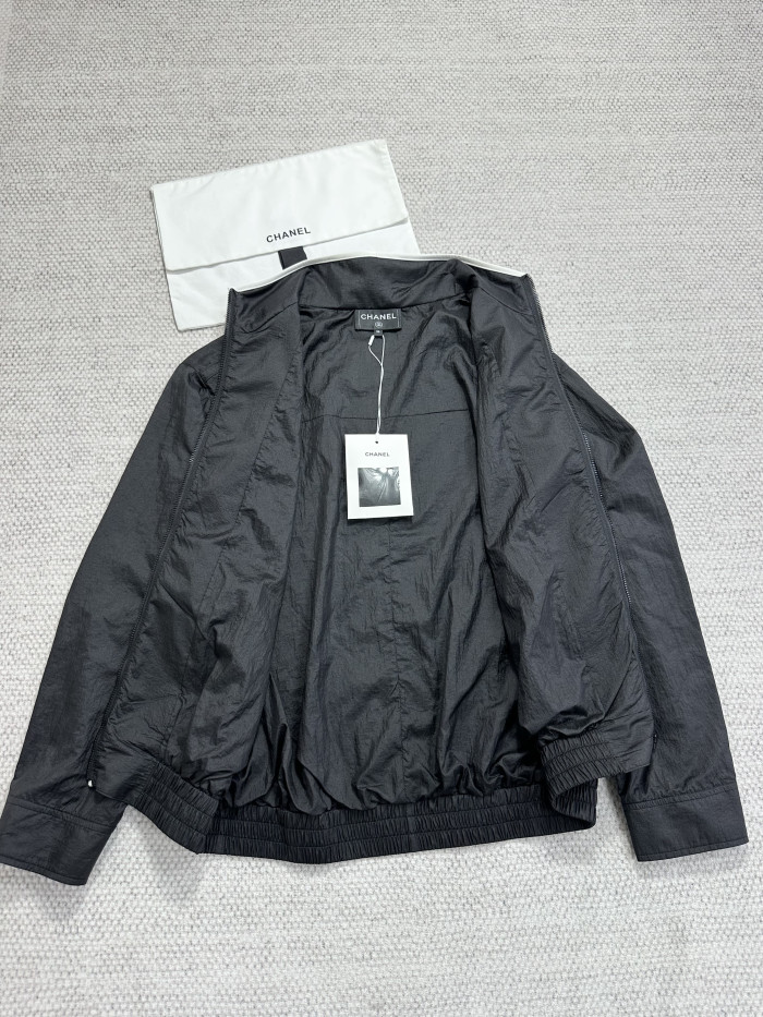 CHANEL Jacket Mixed Fibres Black White #384008