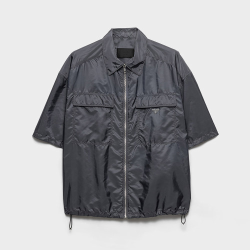 PRADA Black Short-sleeve Light Re-nylon Shirt #383982