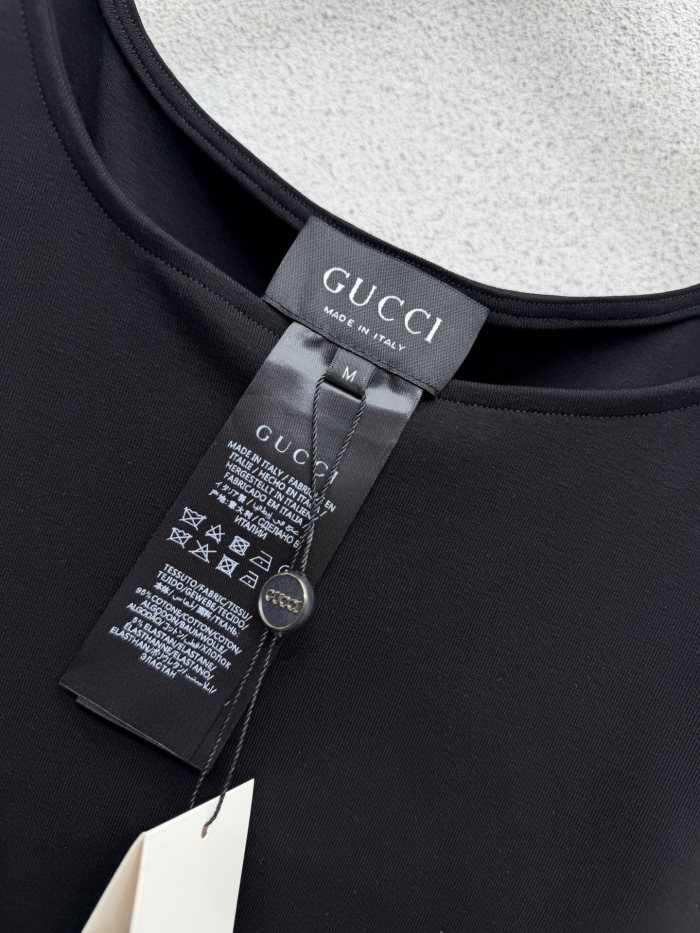 GUCCI Viscose Crêpe Jersey Top With Horsebit#384006