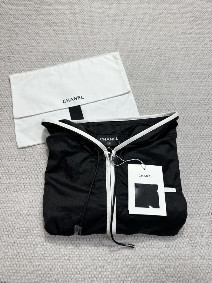 CHANEL Jacket Mixed Fibres Black White #384009