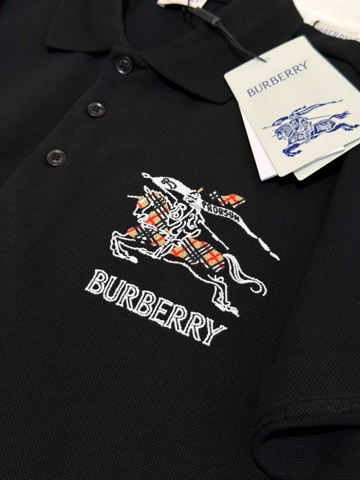 Burberry Knight Logo Cotton Polo Shirt #383973