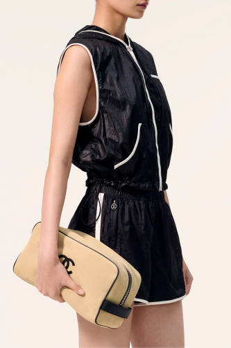 CHANEL Jacket Mixed Fibres Black White #384009
