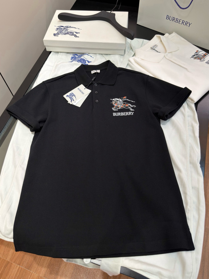 Burberry Knight Logo Cotton Polo Shirt #383973