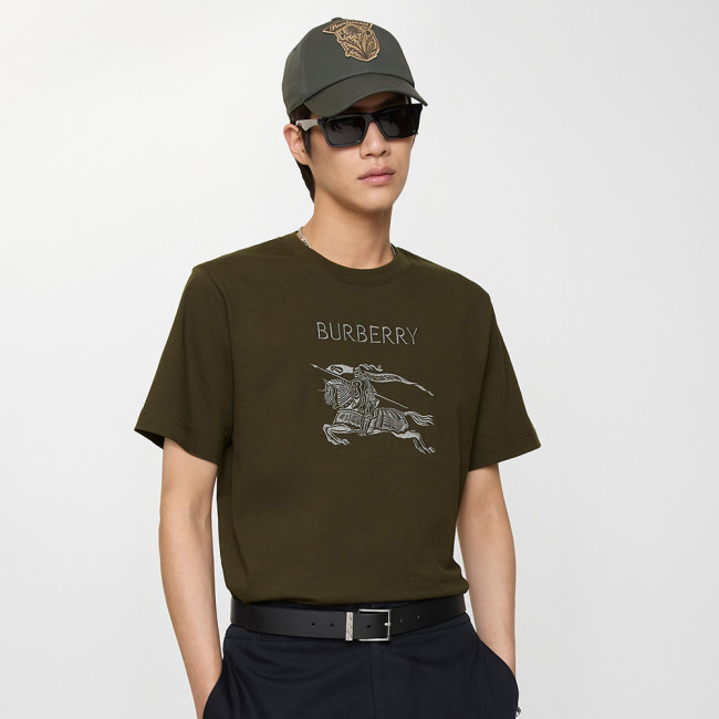Burberry Knight Cotton T-shirt in Marsh #383969