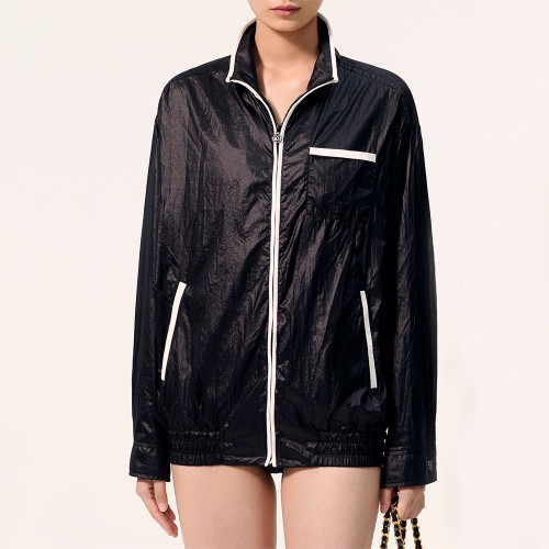 CHANEL Jacket Mixed Fibres Black White #384008