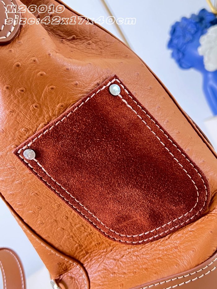 LOUIS VUITTON Steamer 40 Workwear Handbags Ostrich Skin Pharrell Williams #384052