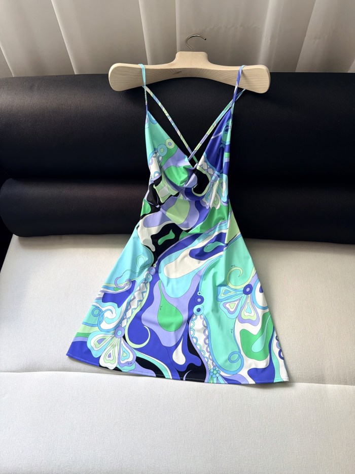 PUCCI Iride Print Short Jersey Dress #384045