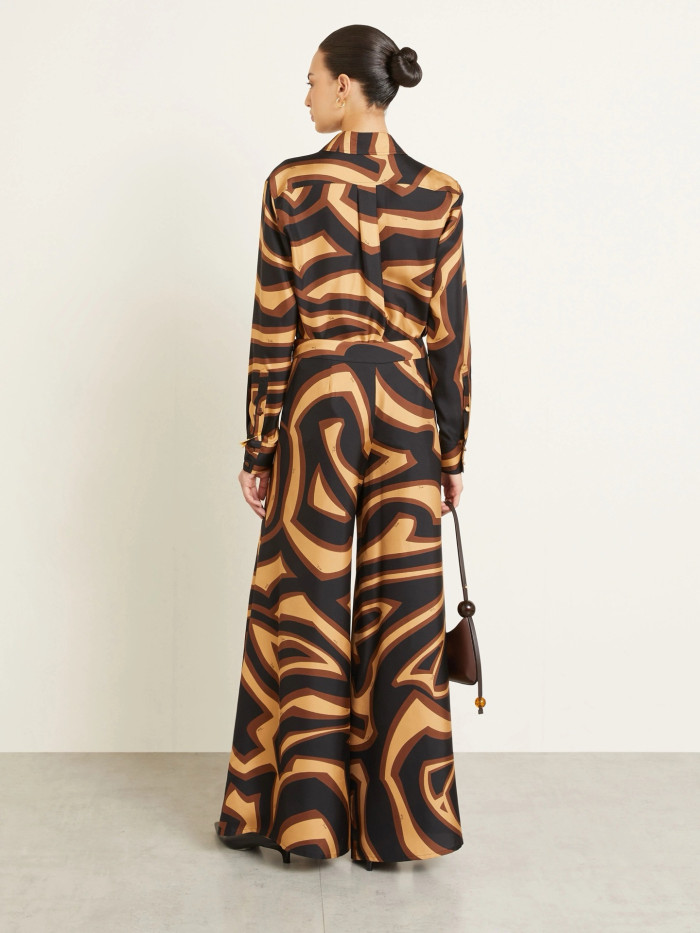 PUCCI Labirinto Print Silk Shirt and Trousers #384048