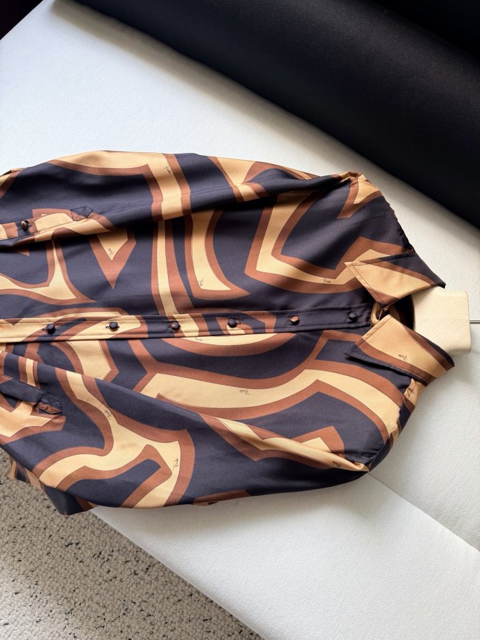 PUCCI Labirinto Print Silk Shirt and Trousers #384048