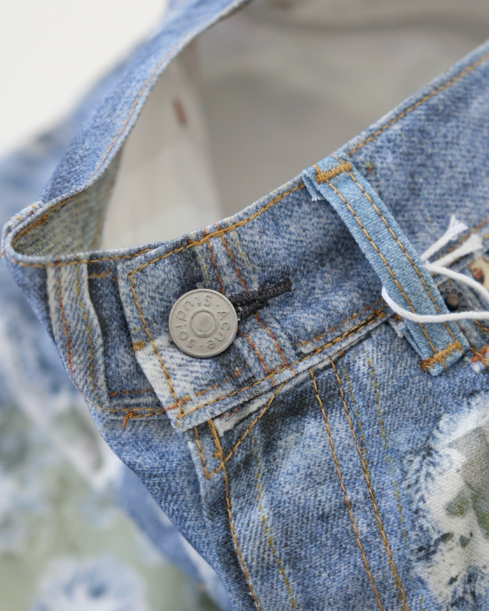 Acne Studios Trompe-l’œil jeans 1981 Blue Green #384202