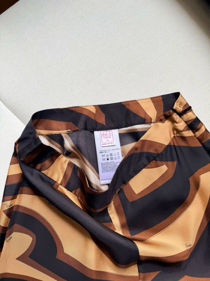 PUCCI Labirinto Print Silk Shirt and Trousers #384048