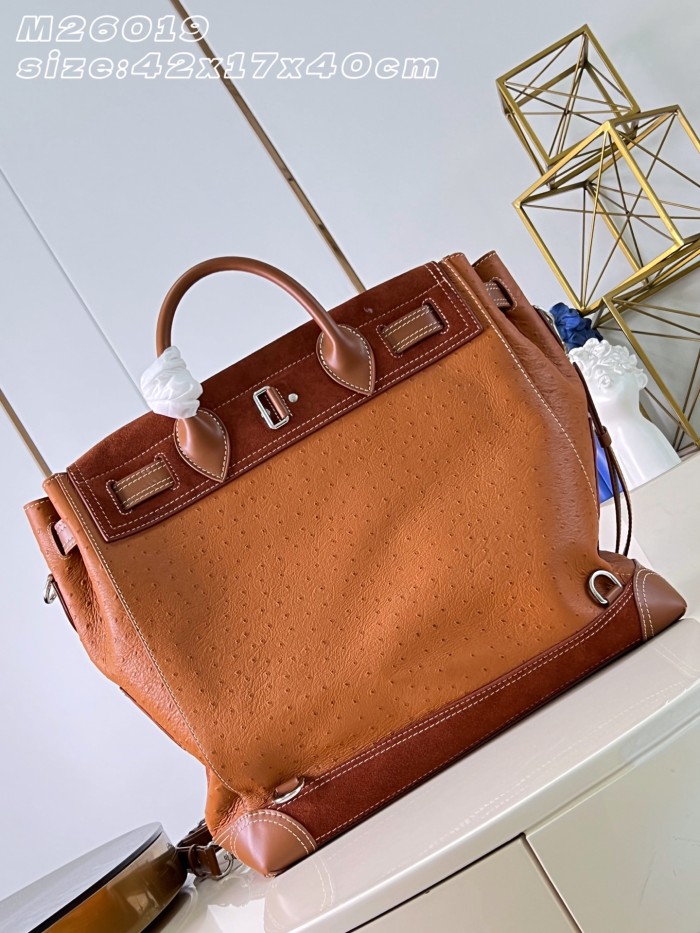 LOUIS VUITTON Steamer 40 Workwear Handbags Ostrich Skin Pharrell Williams #384052