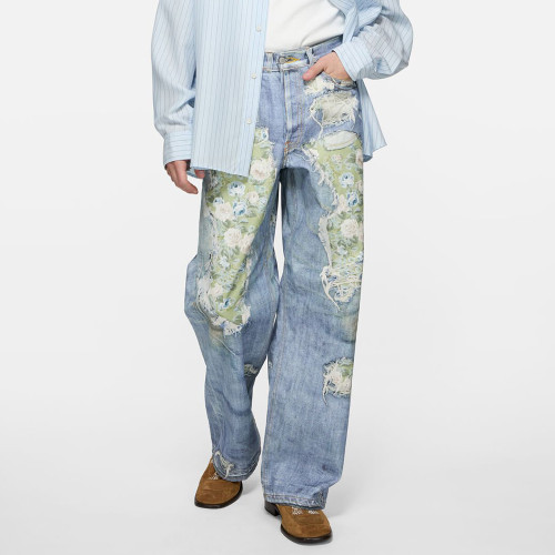 Acne Studios Trompe-l’œil jeans 1981 Blue Green #384202