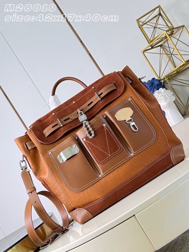 LOUIS VUITTON Steamer 40 Workwear Handbags Ostrich Skin Pharrell Williams #384052