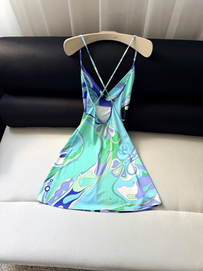 PUCCI Iride Print Short Jersey Dress #384045